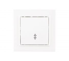 1-клавишный проходной выключатель EKF Минск, СП, 10А, белый, Basic SQERV10-025-10 