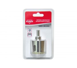 Коронка алмазная в сборе по керамограниту 45 мм Elitech 1820.081900 