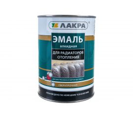 Алкидная эмаль для радиаторов Лакра белая, полуматовая, 0.9 кг 90003022890 