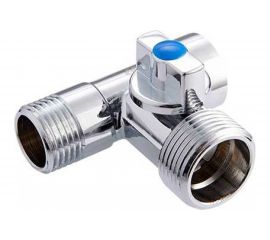 Кран-тройник для подключения сантехнических приборов MVI 1/2"x3/4"x1/2" BV.462.040504 