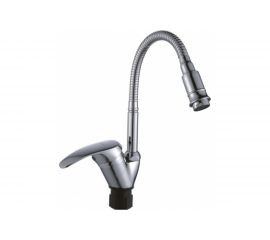 Однорычажный смеситель для кухни Эверест с гибким изливом и возможностью регулировки изливом B58-022 