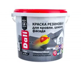 Резиновая краска DALI Черная 6 кг 1 205535 