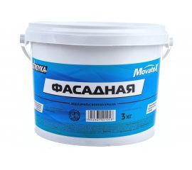 Водоэмульсионная краска Movatex Stroyka фасадная, 3 кг Т31723 