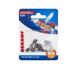 Штыревой втулочный изолированный наконечник REXANT F-9 мм 4 мм2, НШВи 4.0-9 серый 10 шт 06-0408-A 