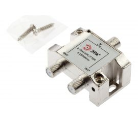 Делитель ЭРА ТВ DFSAT02 2 ответвления под F разъем, 5-2500 МГц Б0048326 