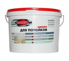 Краска для потолков ЭММИКС ВД белая, ведро 7 кг 4690417045983 