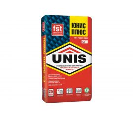 Плиточный клей UNIS Юнис-Плюс повышенной прочности 25 кг 24668 