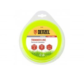 Леска для триммера круглая 3 мм х 15 м блистер FLEX CORD DENZEL 96109 