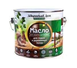 Масло для террас и деревянных полов Здоровый Дом орех 1,8 л Лк-00009554 