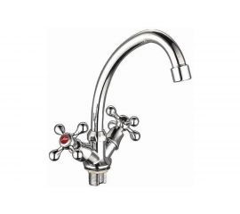 Смеситель для кухни LEDEME крест, гайка, керамика, силумин L4908 806940 