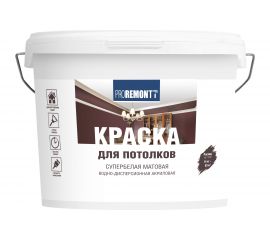 Краска для потолков Proremontt супербелая, 14 кг Лк-00012718 