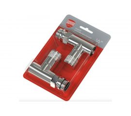 Набор дизайн-вентилей Royal Thermo PIANO, прямой хром 1/2 НС-1161360 