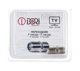 Переходник DORI F гнездо - F гнездо металл 2334 