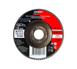 Круг лепестковый Professional 125х22.2 мм, P120, цирконий Gigant GNT-P120 