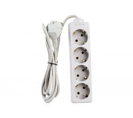 Удлинитель ExeGate ECE-4-1.8G 4 евророзетки с заземлением, 1.8м, серый 285811 