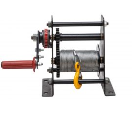 Ручная барабанная лебедка ЦМК ЛР-0,25 трос 4мм*25м L0001 