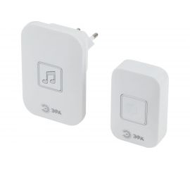 Дверной звонок ЭРА C98 беспроводной, от сети, белый, 60 мелодий Б0054089 