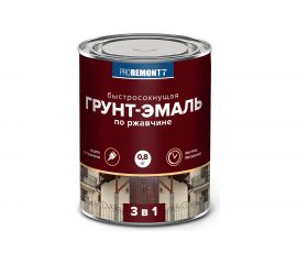 Грунт-эмаль Proremontt 3 в 1 быстросохнущая, белая, матовая, 0.8 кг Лк-00012740 