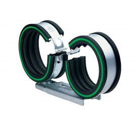 Двойной хомут Mupro VARIO для медных труб, оцинкованный, с изол. DGL, M8, 22 мм 107304.1 