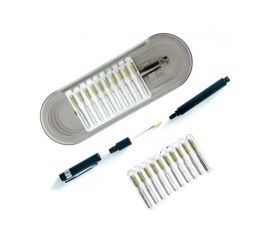 Набор игл с держателем для удаления пыли краски (10 игл + держатель) RoxelPro 499342 