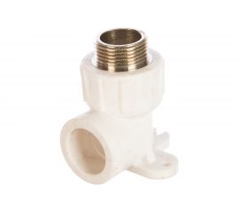 Угольник с наружной резьбой Политэк с креплением ПП 25х3/4 9500082534 