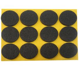 Самоклеящиеся фетровые пункты Tech-Krep D24 мм тёмный 12 шт. 109155 