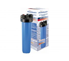 Магистральный фильтр Аквабрайт АБФ-20ББ-Л подключение латунная резьба 1 ключ в комплекте 33673:2854 