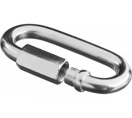 Карабин ЗУБР винтовой с муфтой, 10мм, 1 шт, оцинкованный, 304536-10 