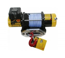 Электрическая лебедка с синтетическим тросом T-Max PRO 6000 12В W0428 