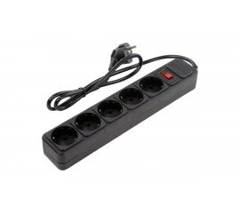 Сетевой фильтр 5bites 1 м, 5 розеток, черный SP5B-110 
