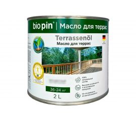 Масло для террас BIO PIN 4010 Terrassenol в цвете Майя 2 л 40105C103 