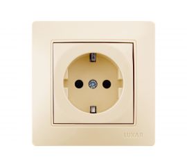 Розетка LUXAR Novo с/у с з/к кремовая, 250В 16А 4606400420262 