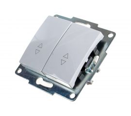 Проходной двойной выключатель LEZARD KARINA белый 707-0288-106 