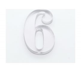 Цифра дверная 6 Brante CLASSIC 53 мм матовый хром 150203 