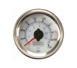 Манометр 2 220 PSI 2 контура с подсветкой белый Viair 90081 