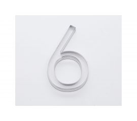 Цифра дверная 6 Brante LOFT 60 мм матовый хром 150185 