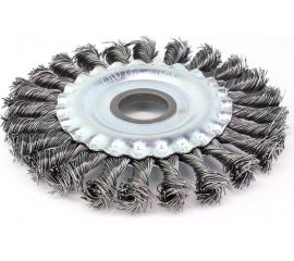Щетка дисковая жгутовая 13-030 125 мм; 22,2 для УШМ, ворс витая сталь 0,50 EuroBrush EB-DST4 