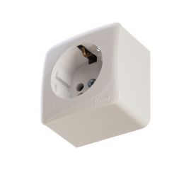 Розетка Lezard VIOLA, с заземлением, керамика, белый 751-0200-122 