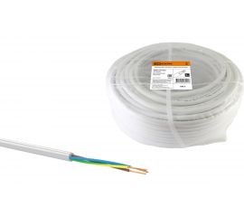Провод TDM ПВС 3х6 ГОСТ 100м, белый SQ0118-0132 