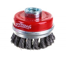 Щётка чашеобразная с кольцом, витая стальная проволока №131 (65 мм; М14) для УШМ Атака 26585 