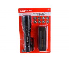 Фонарь TDM Титан 5 для дайвинга, 10 Вт 800 лм, 1х18650 3.7 В 2600 мА*ч, IPX8, до 100 м, SQ0350-0065 