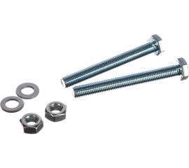 Болт Tech-Krep DIN933 с шестигранной головкой, оцинкованный М10х90 + гайка + шайба 2 шт - пакет 114058 