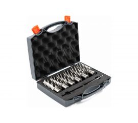 Набор сверл корончатых по металлу HSS Bohre 25,27,29,31,33,35 мм х55, Weldon 19, штифт 6,34х103 КБ003626 