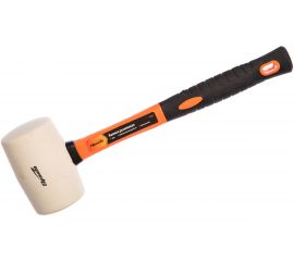 Резиновая киянка SPARTA 450 г, белая резина, фиберглассовая рукоятка 11129 