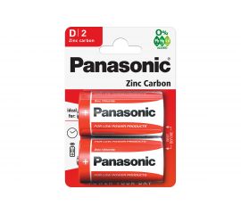 Батарейка Panasonic, R20 Zinc Carbon BL2 168 