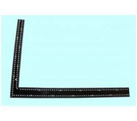 Строительный угольник TLX 400x600 мм 2 шкалы, металлический 66614 