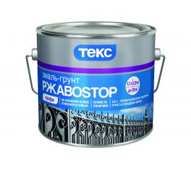 Грунт - эмаль по ржавчине Текс РжавоStop молотковая черный 2 кг 19087 