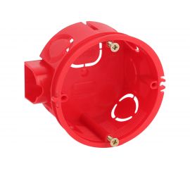 Усиленная установочная коробка ЭРА КУТС 68х42 мм, для твердых стен, красная IP20 Б0051809 