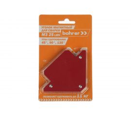 Уголок магнитный для сварки M3 (45, 90, 135 градусов; удержание до 25LBS/11 кг) Bohrer 71110325 