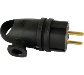 Каучуковая разборная угловая евровилка Volsten Sb2-PZ Black черная с заземлением модель В16-002 14430 